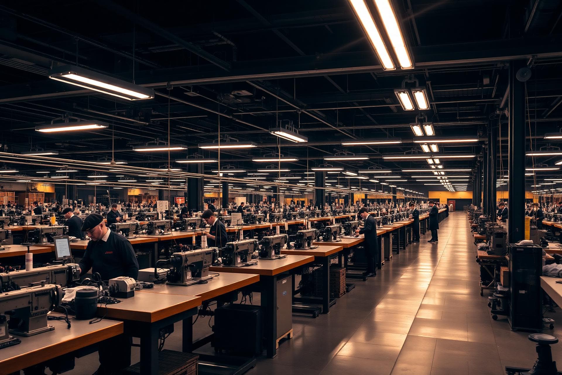 Leading shoe manufacturing factory floor